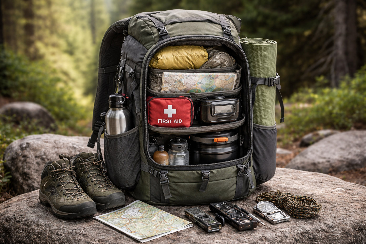 Doğa yürüyüşü çantası hazırlığı